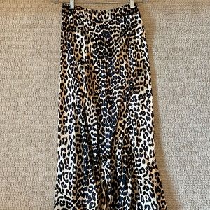 Leopard Maxi Silk Skirt, GANNI Brand, Brand New, XS/S, 2/4, Excellent Condition